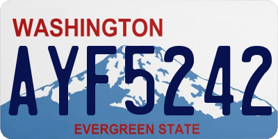 WA license plate AYF5242