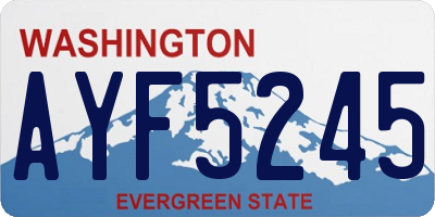 WA license plate AYF5245