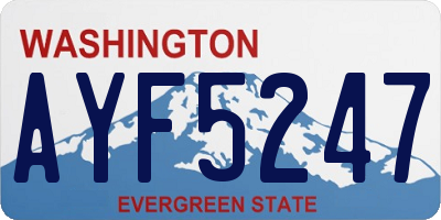 WA license plate AYF5247
