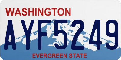 WA license plate AYF5249