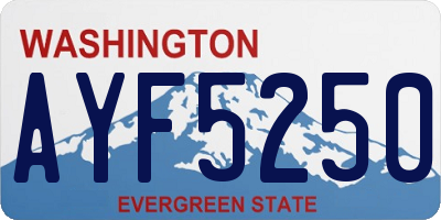 WA license plate AYF5250