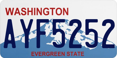 WA license plate AYF5252