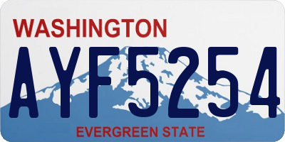 WA license plate AYF5254