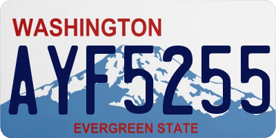WA license plate AYF5255