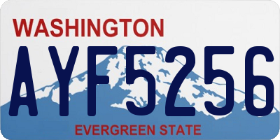 WA license plate AYF5256