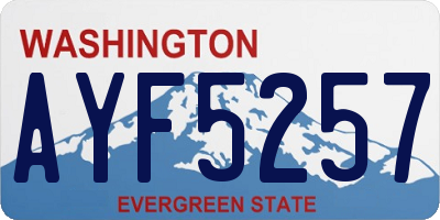 WA license plate AYF5257