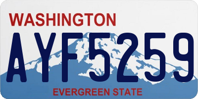 WA license plate AYF5259