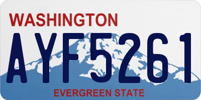 WA license plate AYF5261