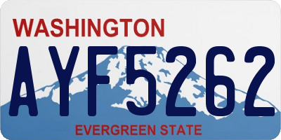 WA license plate AYF5262