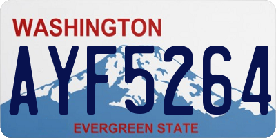 WA license plate AYF5264