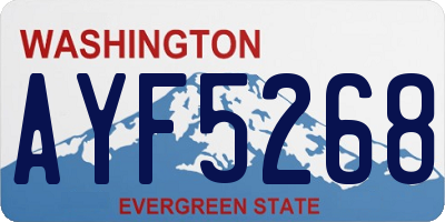 WA license plate AYF5268