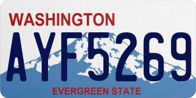 WA license plate AYF5269