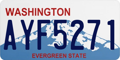 WA license plate AYF5271