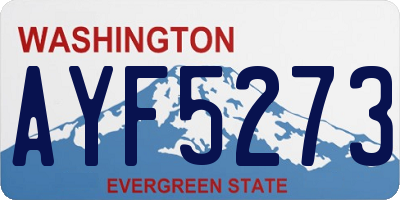 WA license plate AYF5273