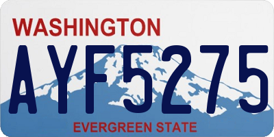 WA license plate AYF5275