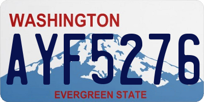 WA license plate AYF5276