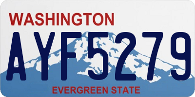 WA license plate AYF5279