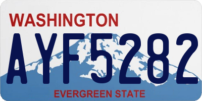 WA license plate AYF5282