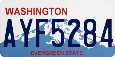 WA license plate AYF5284