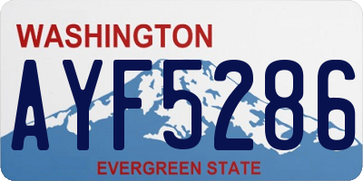 WA license plate AYF5286