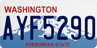 WA license plate AYF5290