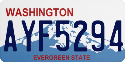 WA license plate AYF5294