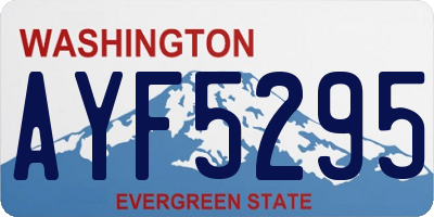 WA license plate AYF5295