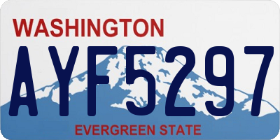 WA license plate AYF5297