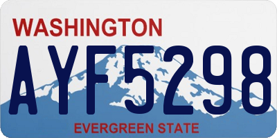 WA license plate AYF5298