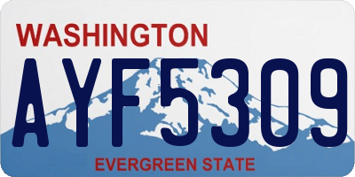 WA license plate AYF5309
