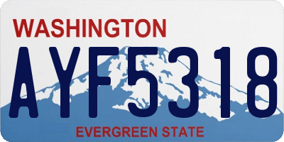 WA license plate AYF5318