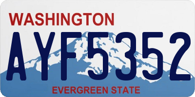 WA license plate AYF5352