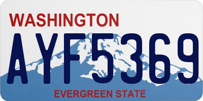 WA license plate AYF5369