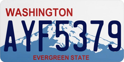 WA license plate AYF5379