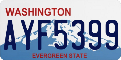 WA license plate AYF5399