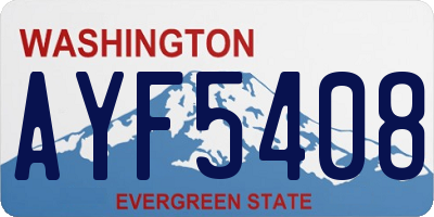 WA license plate AYF5408