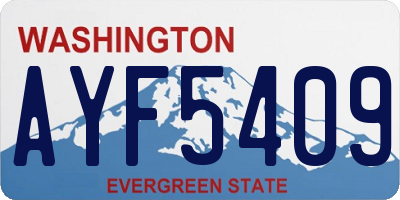 WA license plate AYF5409