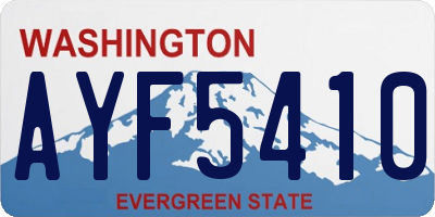 WA license plate AYF5410