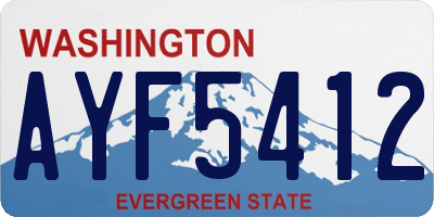 WA license plate AYF5412