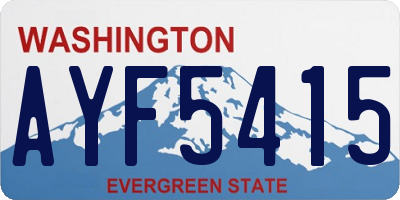 WA license plate AYF5415