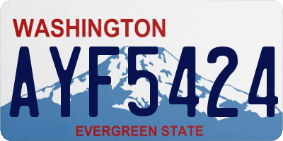 WA license plate AYF5424