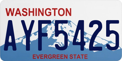 WA license plate AYF5425