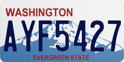 WA license plate AYF5427