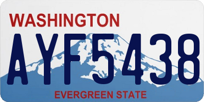 WA license plate AYF5438