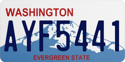 WA license plate AYF5441