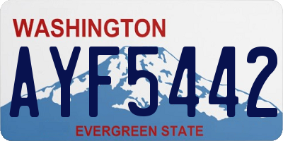 WA license plate AYF5442