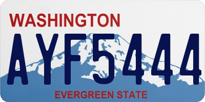 WA license plate AYF5444