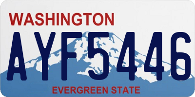WA license plate AYF5446