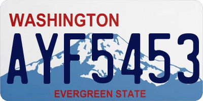 WA license plate AYF5453