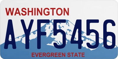 WA license plate AYF5456